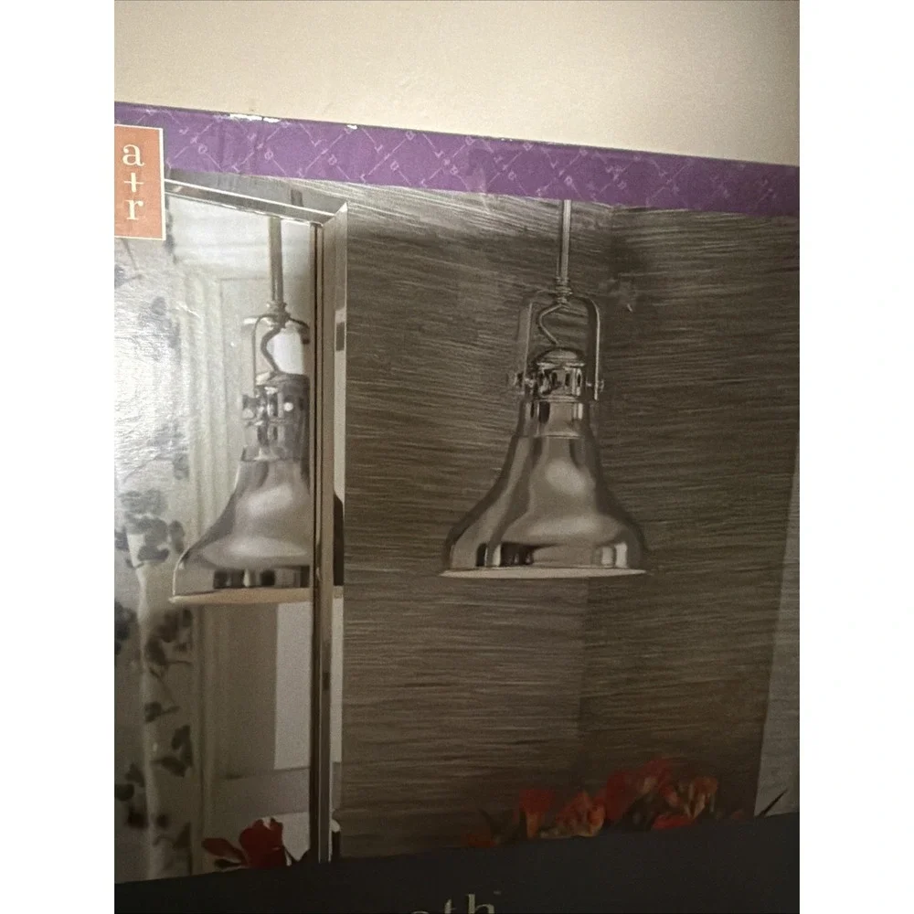 allen & roth polished nickel mini pendant light NEW in box‎